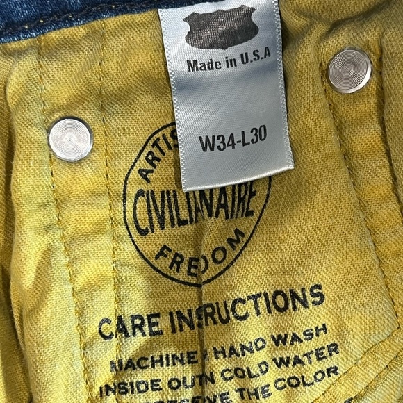 $195 CIVILIANAIRE x Allen Edmonds Made in USA Size 34 Hand Made Lux Jeans - Picture 3 of 13